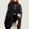 Donna Desigual | Mantella Desigual Poncho_Logo Paris Nero