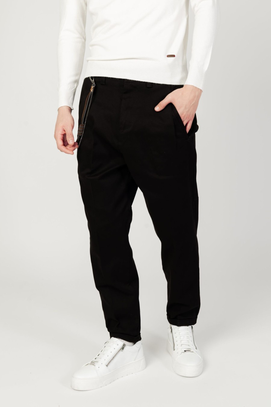 Uomo Gianni Lupo | Pantaloni Gianni Lupo Nero