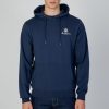 Uomo Aquascutum | Felpa Con Cappuccio Aquascutum Active Small Logo Hoodie Fleece Blu