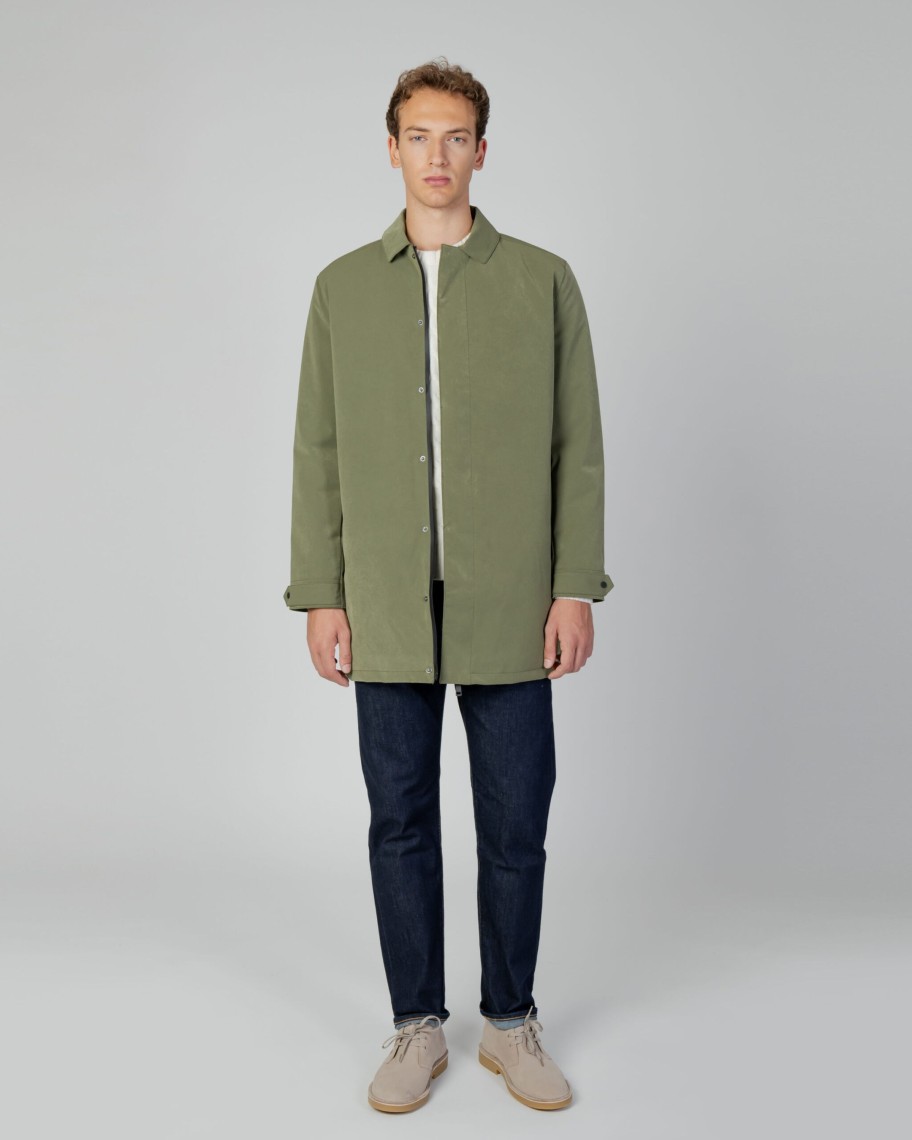 Uomo Aquascutum | Parka Aquascutum Active Trench Verde Oliva