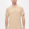 Uomo Calvin Klein | T-Shirt Calvin Klein Embro Badge Beige