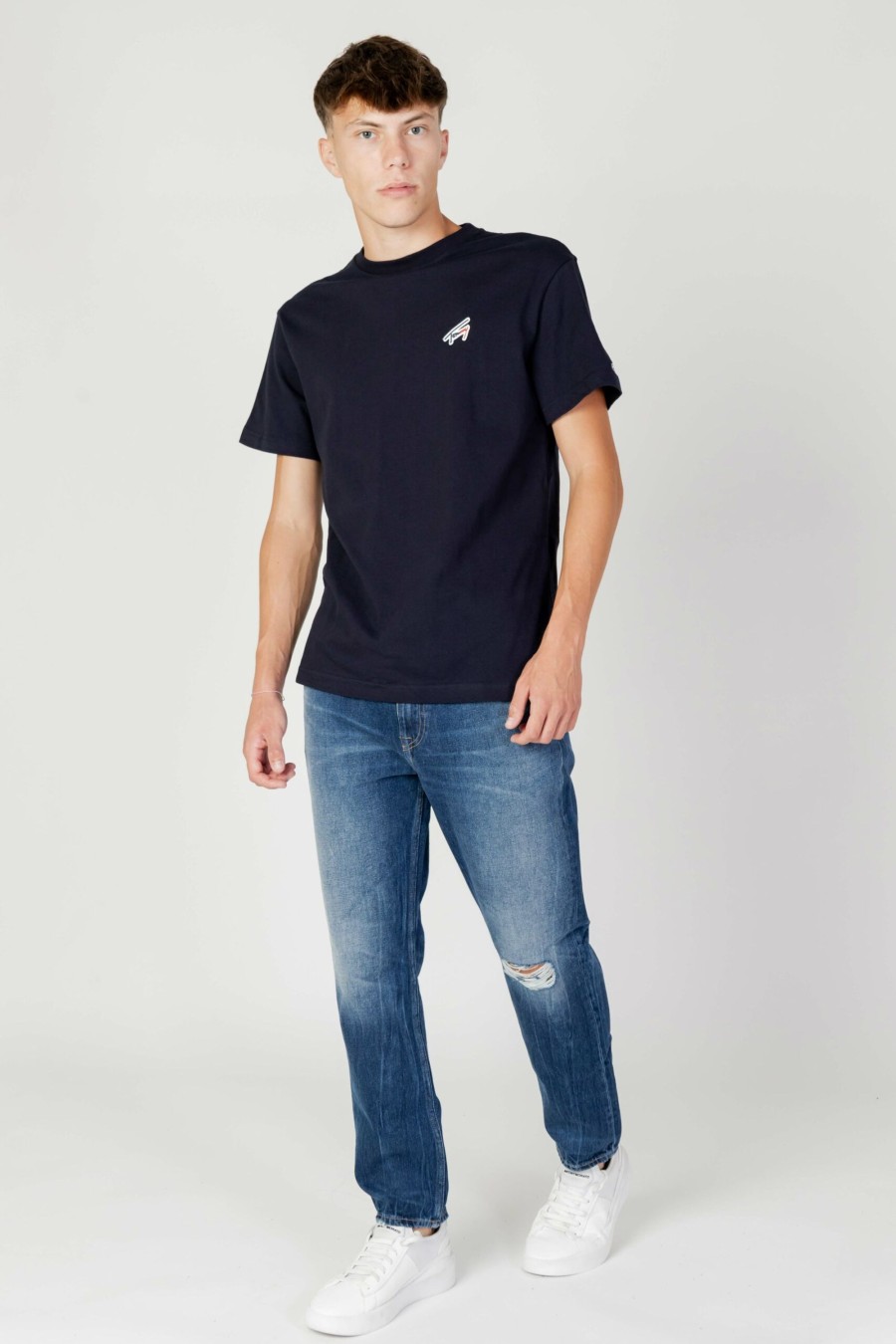 Uomo Tommy Hilfiger | T-Shirt Tommy Hilfiger Tjm Clsc Signature T Blu