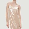 Donna Calvin Klein | Vestito Midi Calvin Klein Sequins Beige