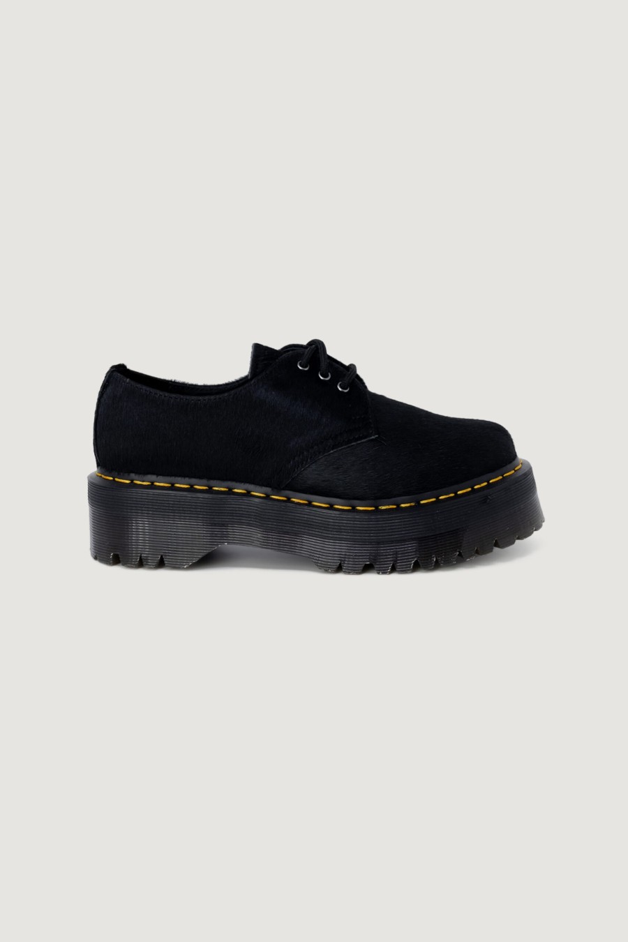 Donna Dr. Martens | Stringate Dr. Martens 1461 Quad Hair On Nero