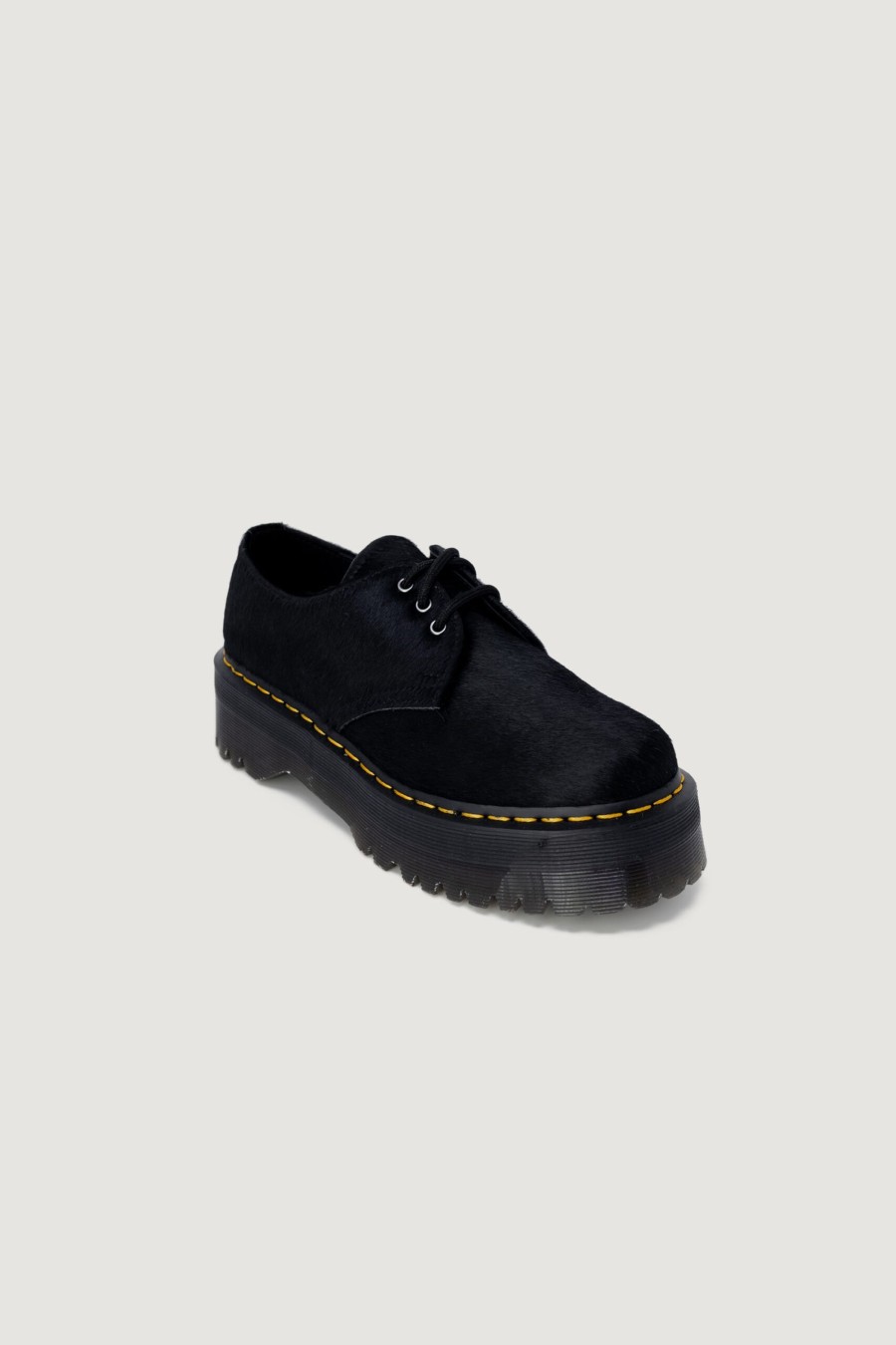 Donna Dr. Martens | Stringate Dr. Martens 1461 Quad Hair On Nero