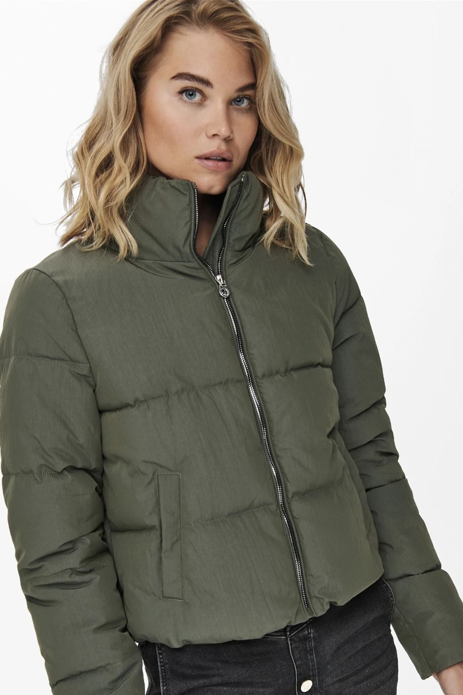 Donna Only | Piumino Only Onldolly Short Puffer Jacket Otw Noos Verde Oliva