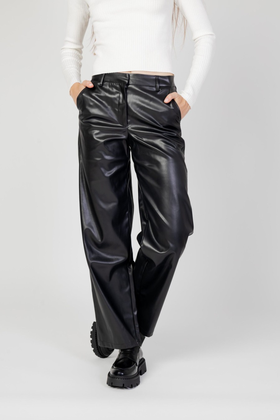 Donna Jacqueline de Yong | Pantaloni Bootcut Jacqueline De Yong Jdytana Hw Pant Pnt Nero