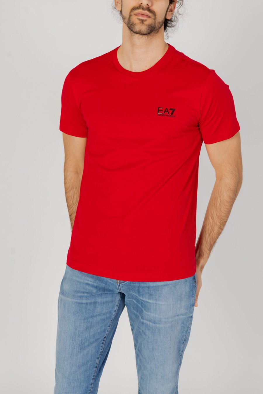 Uomo EA7 | T-Shirt Ea7 Red-Black