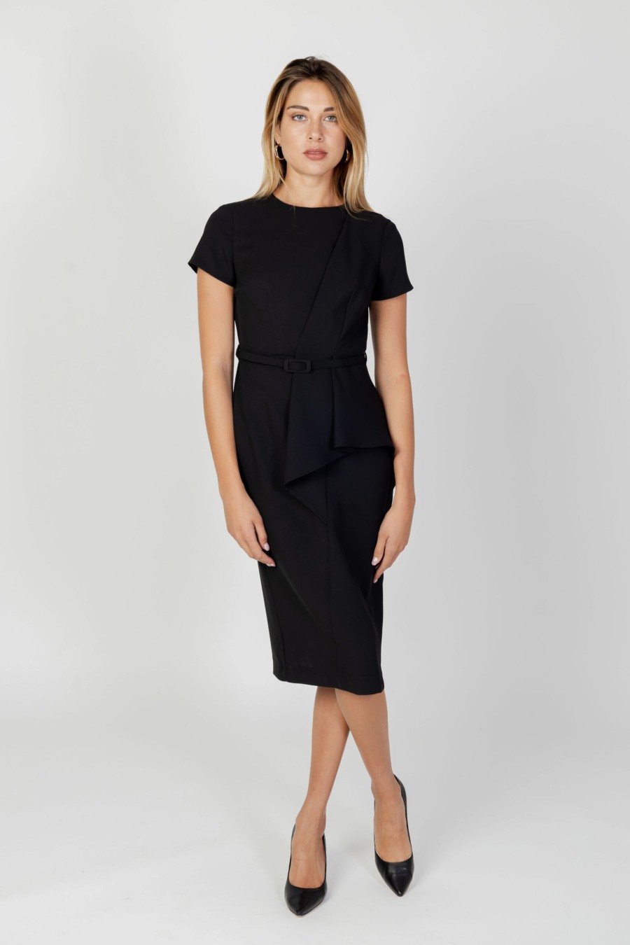 Donna Sandro Ferrone | Vestito Midi Sandro Ferrone Nero