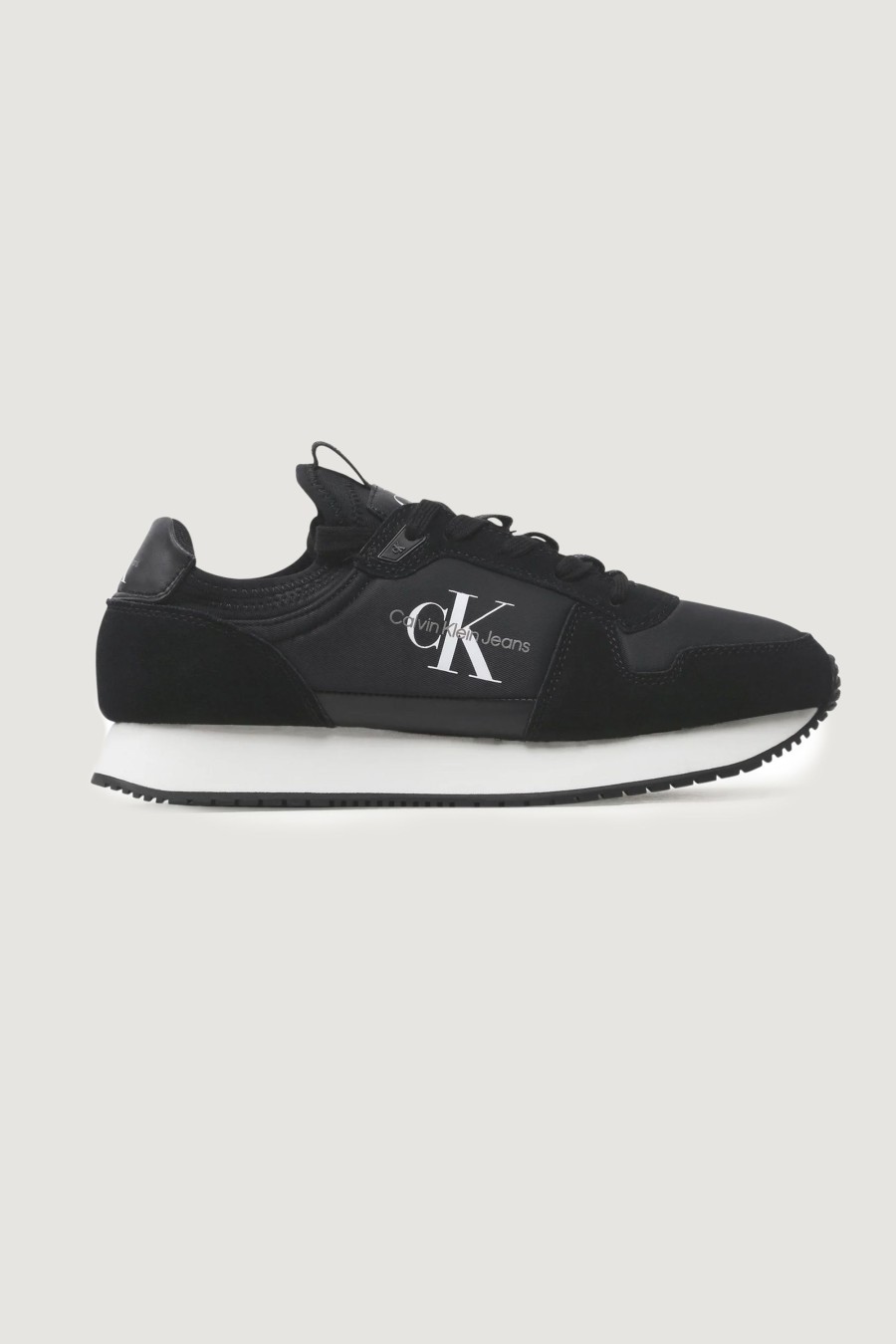 Uomo Calvin Klein | Sneakers Calvin Klein Runner Sock Laceup Black-White