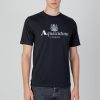 Uomo Aquascutum | T-Shirt Aquascutum Active Big Logo Nero