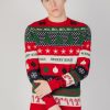 Uomo Only & Sons | Maglia Only & Sons Onsxmas Reg 12 Mix Xmas Jac Crew Knit Rosso