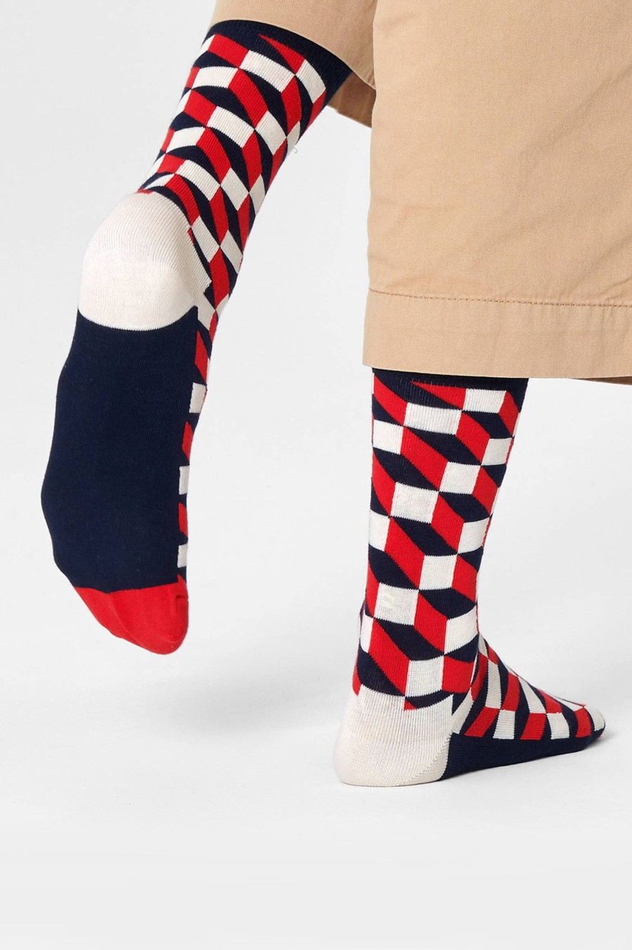 Donna Happy Socks | Calzini Happy Socks Filled Optic Sock Blue Scuro