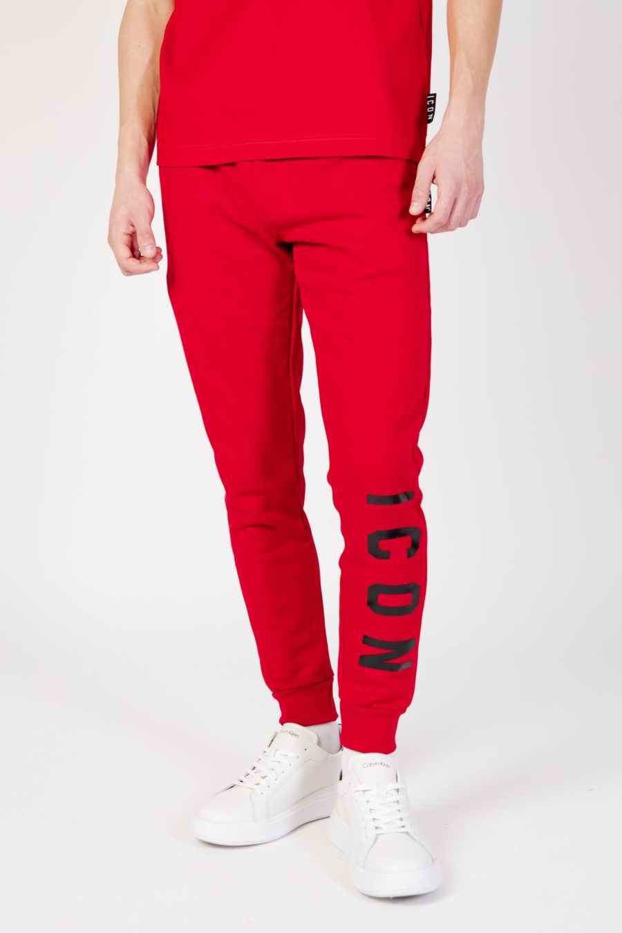 Uomo Icon | Pantaloni Sportivi Icon Logo Rosso