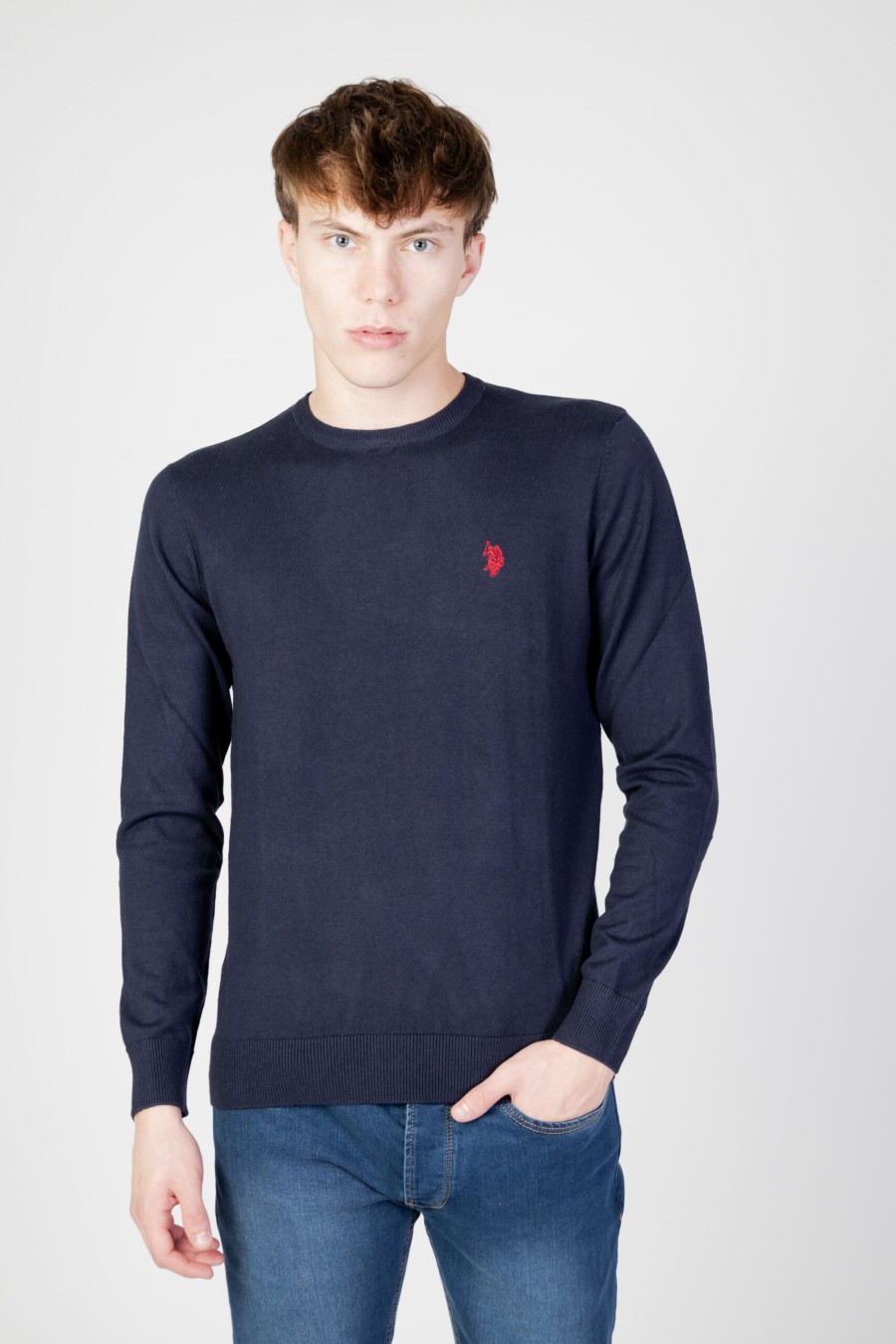 Uomo U.S. Polo Assn. | Maglia U.S. Polo Assn. Leon Eh03 Blu