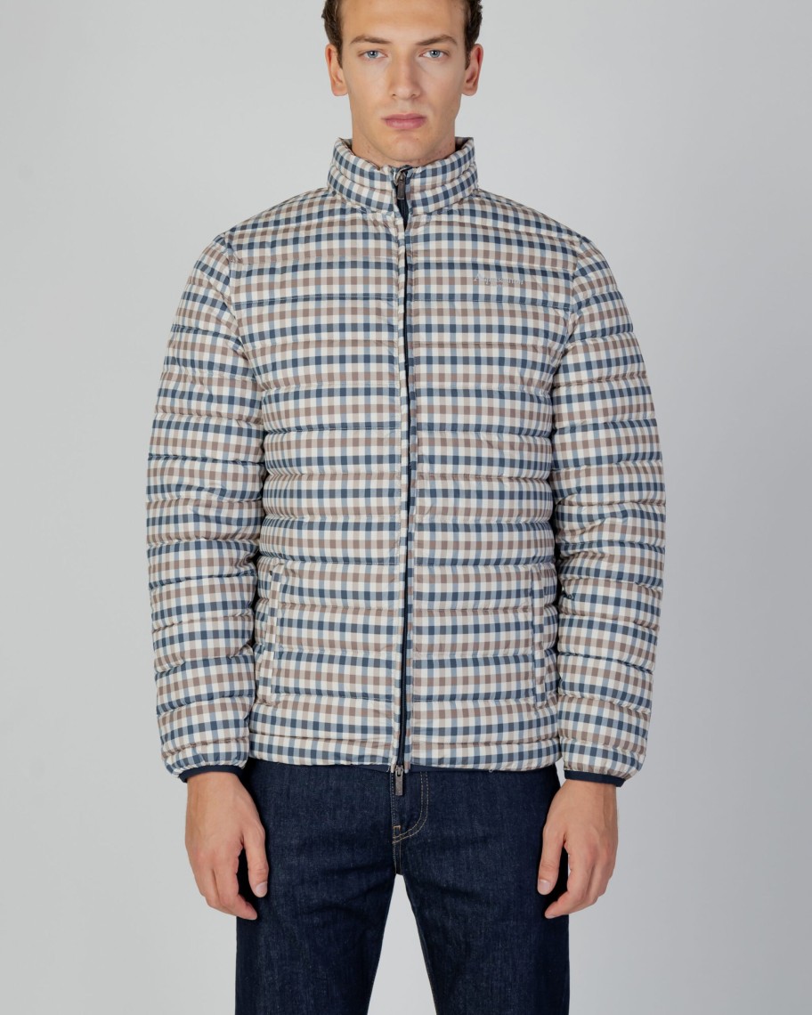 Uomo Aquascutum | Giacchetto Aquascutum Active 100Gr Mock Neck Jacket Beige