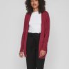 Donna Vila Clothes | Cardigan Vila Clothes Viril Open L/S Knit Noos Magenta