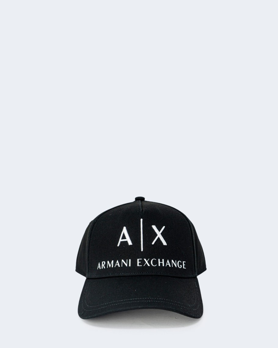 Uomo Armani Exchange | Cappello Con Visiera Armani Exchange Baseball Nero