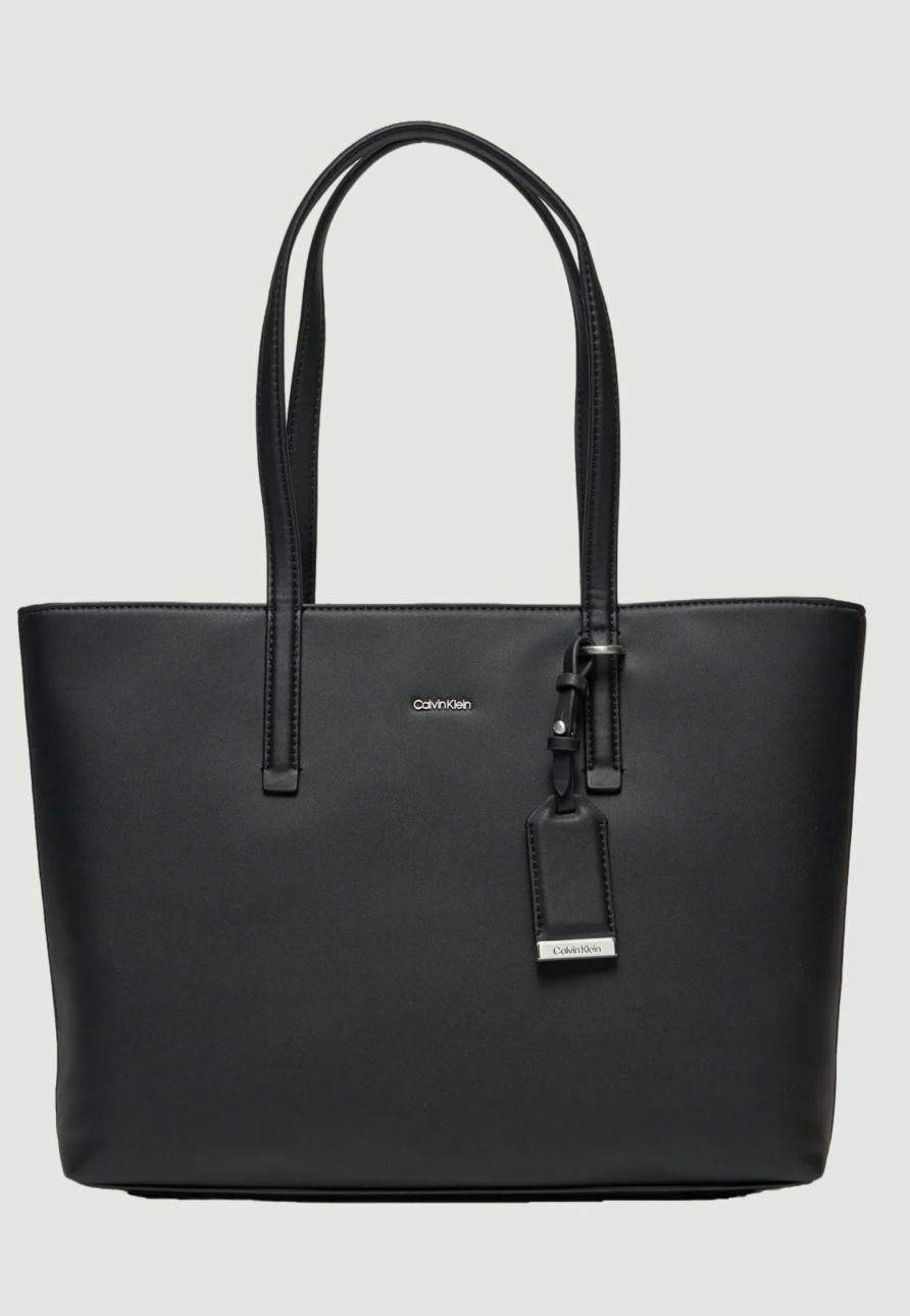 Donna Calvin Klein | Borsa Calvin Klein Ck Must Shopper Md Black Silver