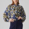 Donna Aware | Bluse Manica Lunga Aware Vmgrayce Ls Pussy Bow Shirt Vma Verde