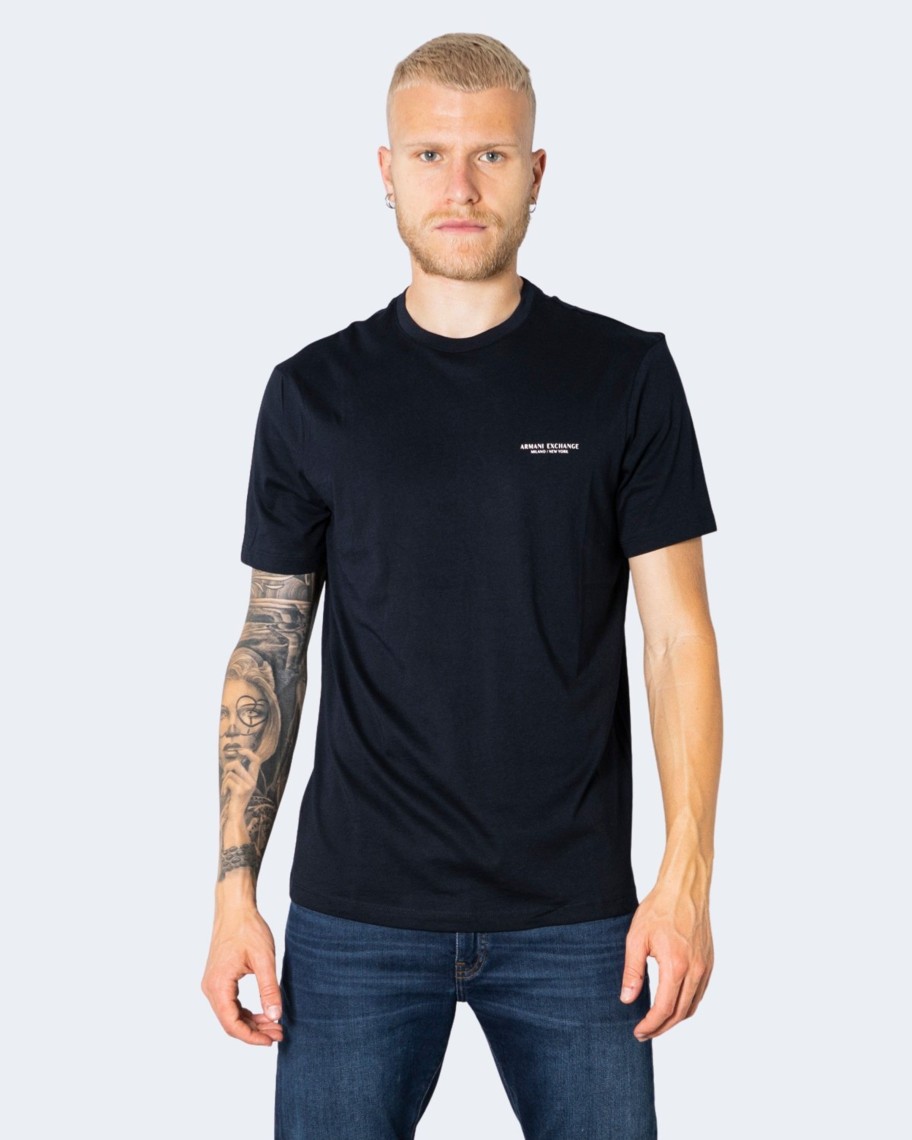 Uomo Armani Exchange | T-Shirt Armani Exchange Blue Scuro