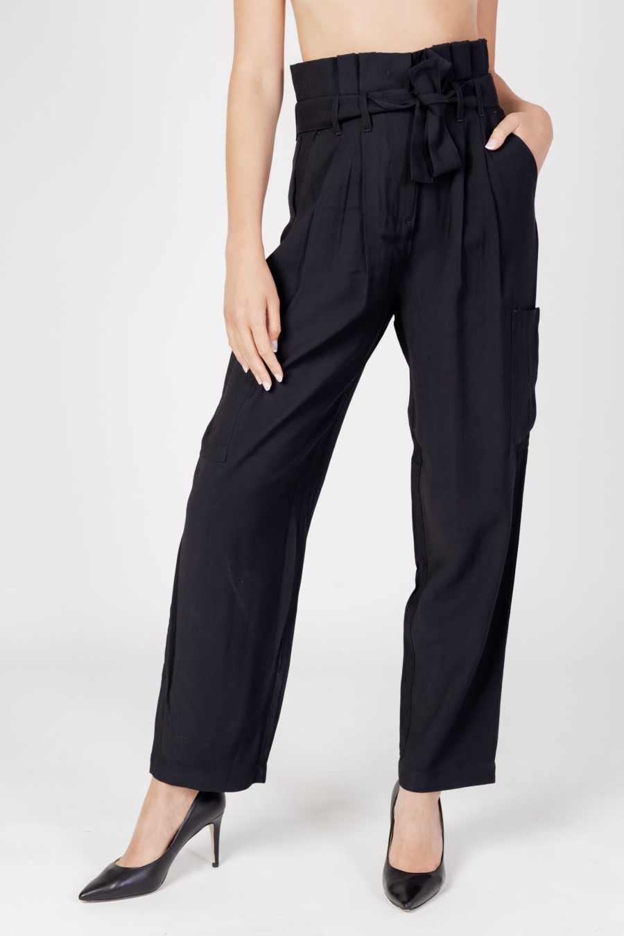 Donna Vila Clothes | Pantaloni Regular Vila Clothes Vitvillo Nero