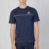 Uomo Aquascutum | T-Shirt Aquascutum Active Piping Blu