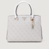 Donna Guess | Borsa Guess Noelle Girlfriend Satchel Grigio Chiaro