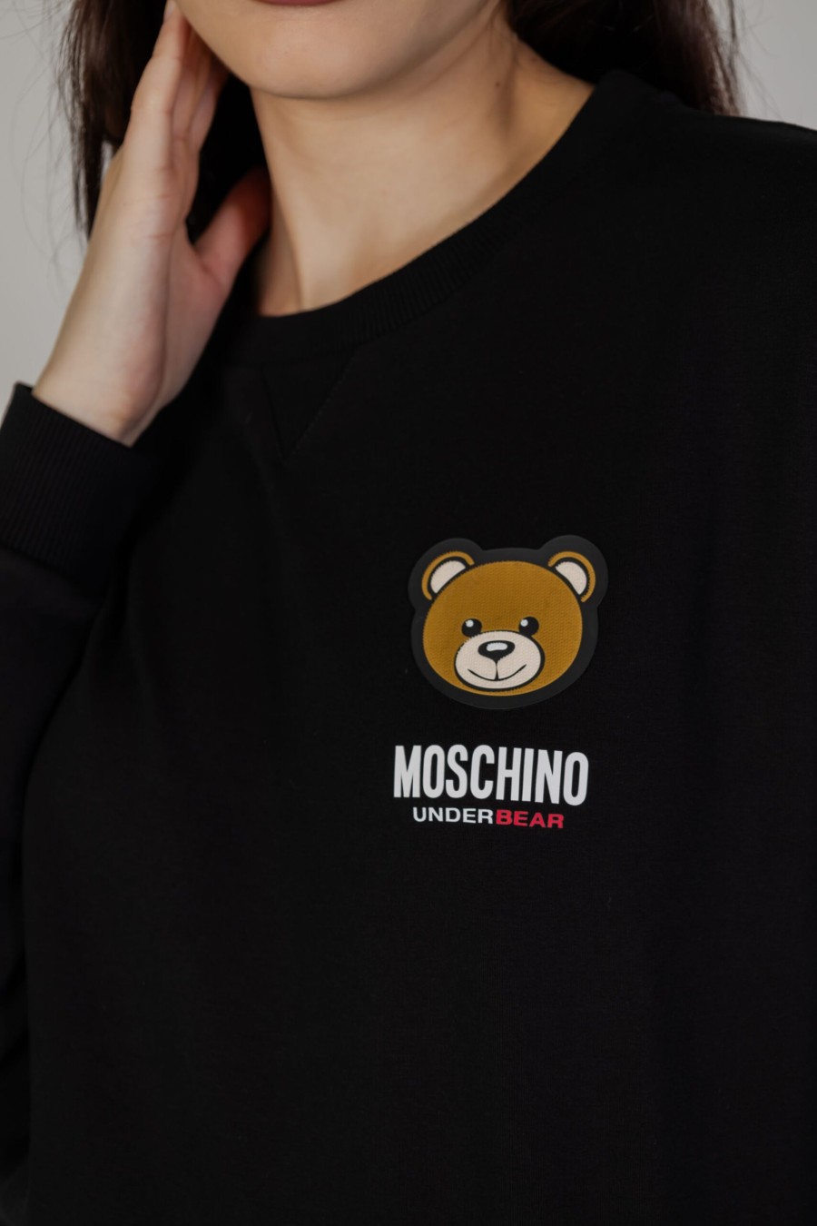 Donna Moschino Underwear | Felpa Senza Cappuccio Moschino Underwear Nero