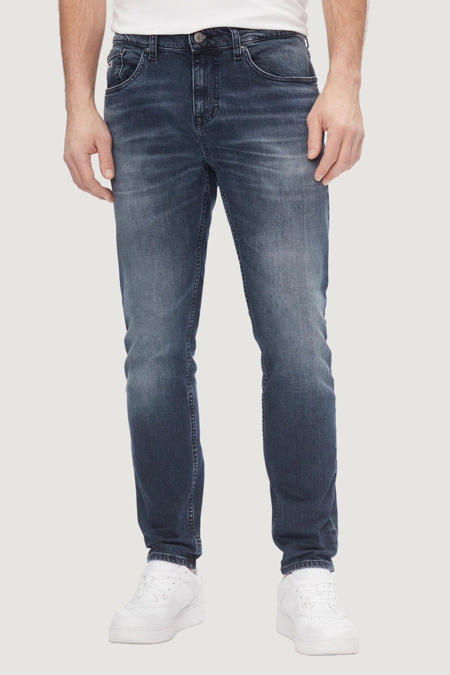 Uomo Tommy Hilfiger | Jeans Tapered Tommy Hilfiger Austin Tprd Ah5 Denim Scuro