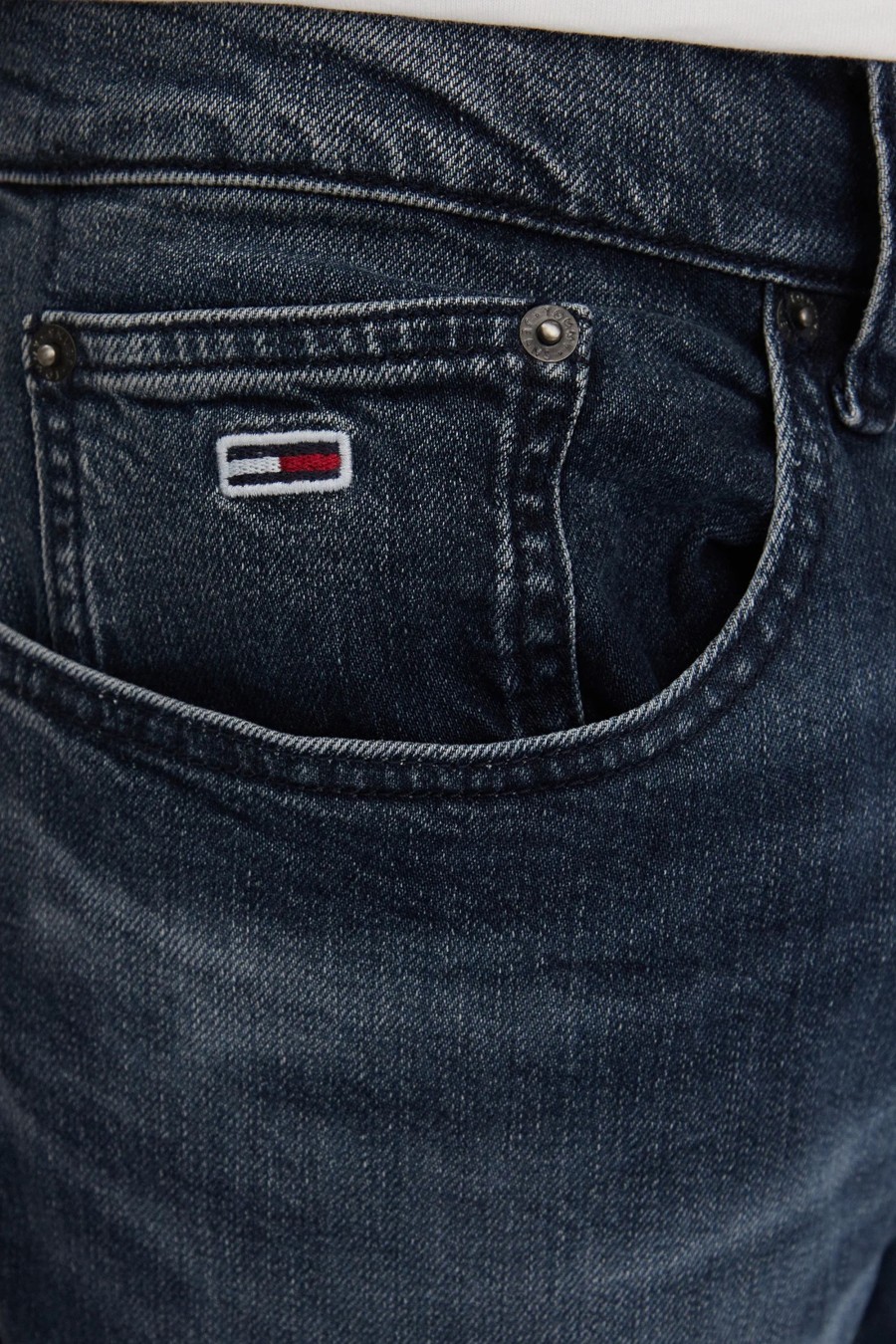 Uomo Tommy Hilfiger | Jeans Tapered Tommy Hilfiger Austin Tprd Ah5 Denim Scuro