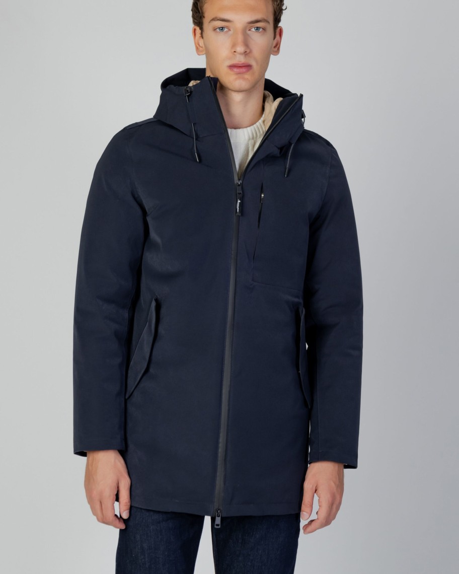 Uomo Aquascutum | Parka Aquascutum Active 3-Way Parka Blu