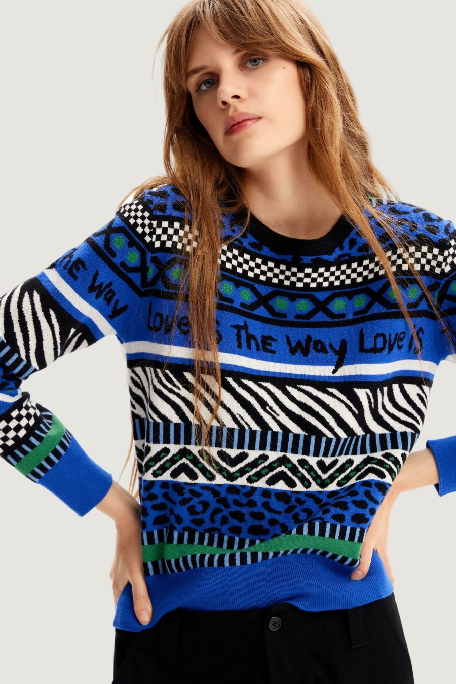 Donna Desigual | Maglione Desigual Dermont Blu