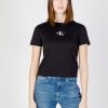 Donna Calvin Klein | T-Shirt Calvin Klein Monologo Baby Nero