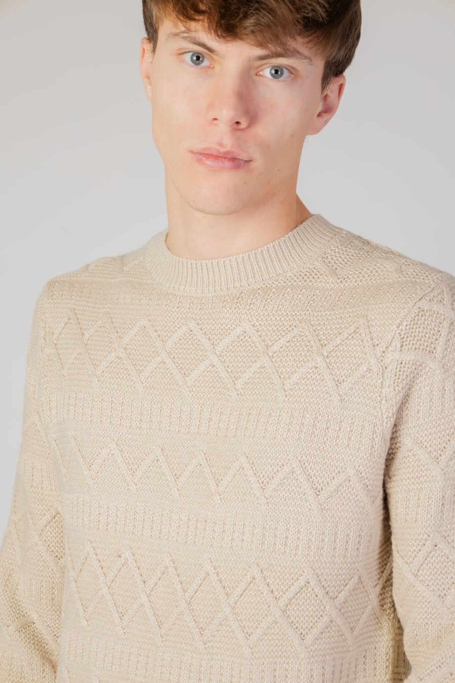 Uomo Only & Sons | Maglione Only & Sons Onswade Reg 5 Struc Crew Neck Knit Beige