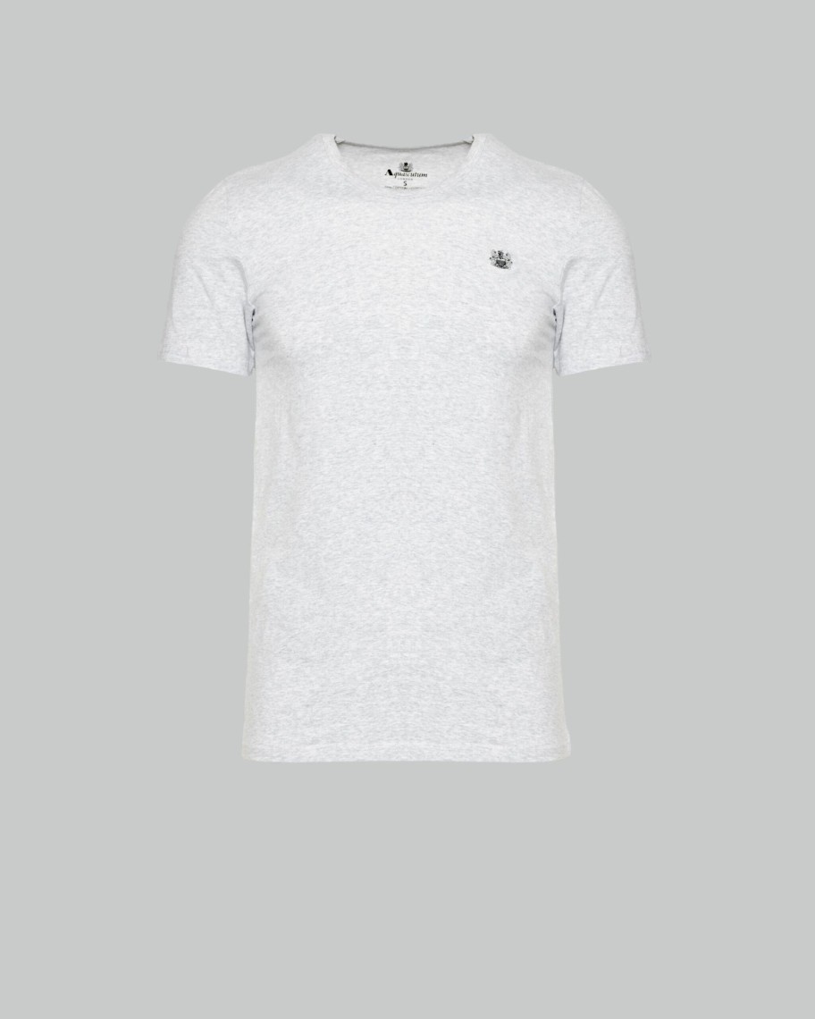 Uomo Aquascutum | T-Shirt Intimo Aquascutum Underwear T-Shirt Grigio