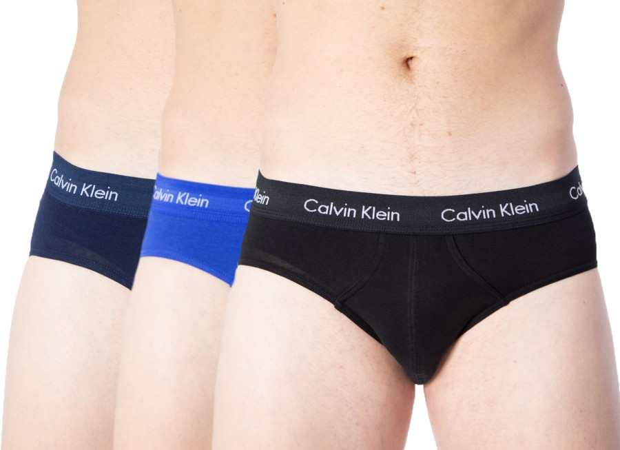 Uomo Calvin Klein | Slip Calvin Klein Underwear 3 Hip Brief Azzurro