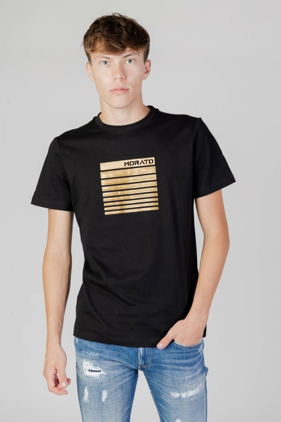 Uomo Antony Morato | T-Shirt Antony Morato Regular Fit In Cotone Nero