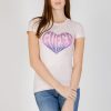 Donna Guess | T-Shirt Guess Ss Cn Heart Rosa