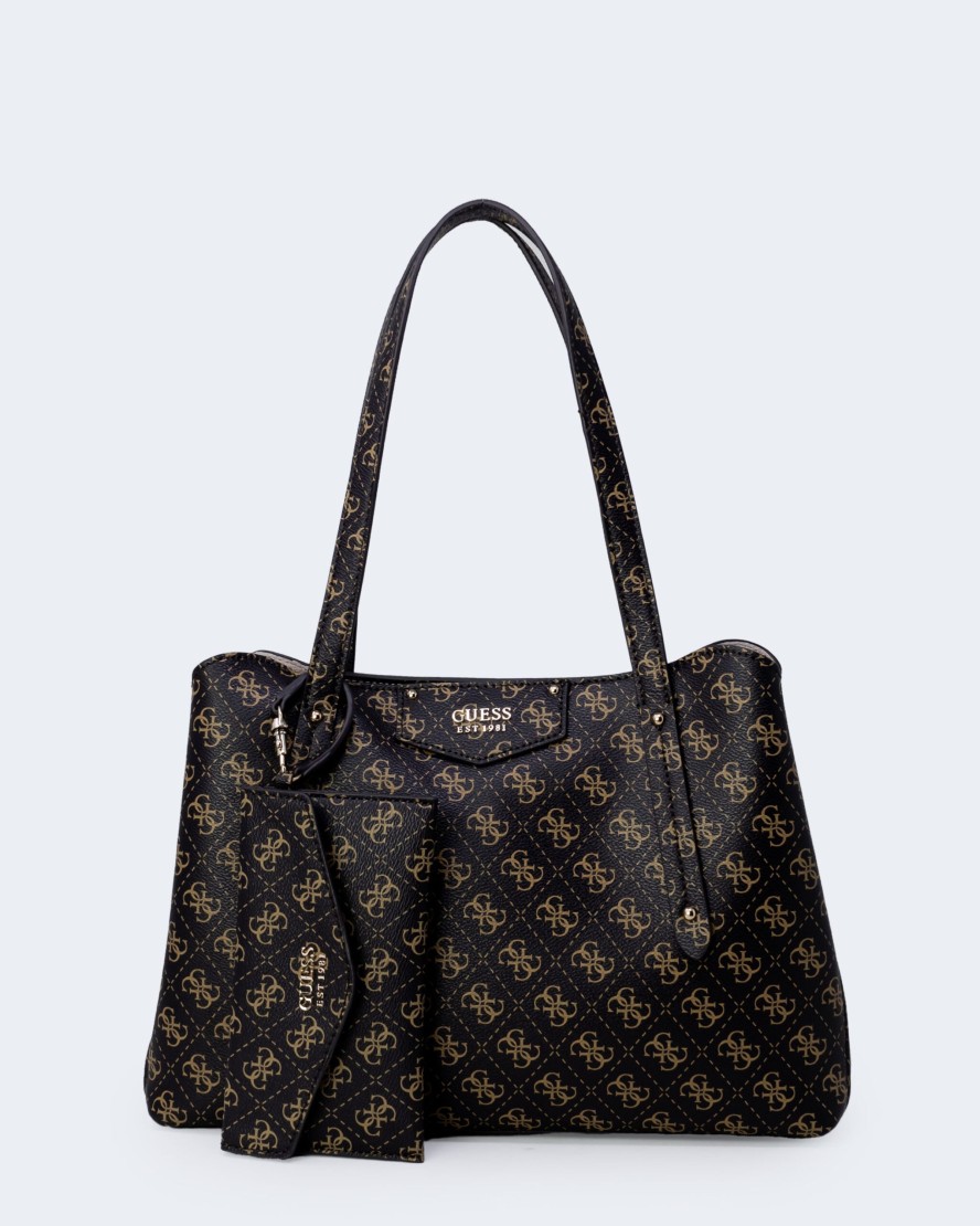 Donna Guess | Borsa Guess Eco Brenton Girlfriend Satchel Marrone