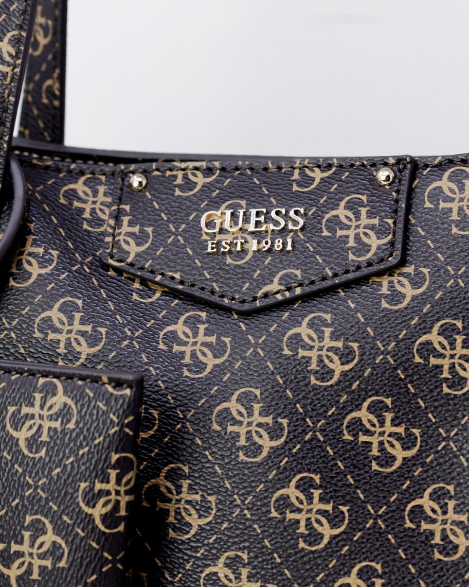 Donna Guess | Borsa Guess Eco Brenton Girlfriend Satchel Marrone