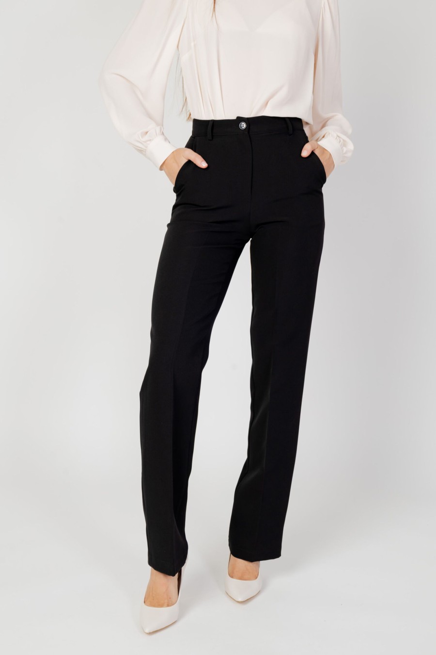 Donna Hanny Deep | Pantaloni A Palazzo Hanny Deep Nero