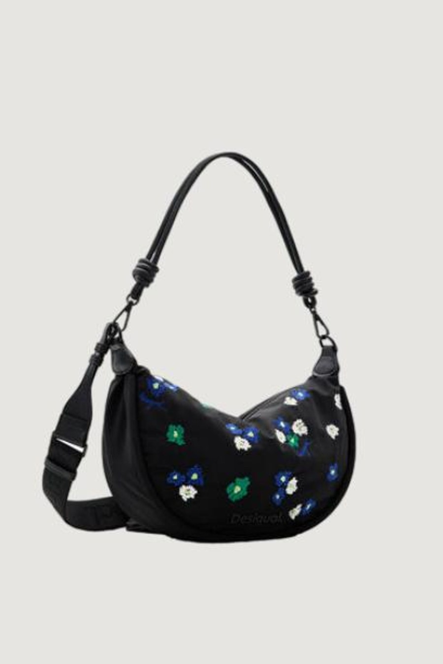 Donna Desigual | Borsa Desigual Bols_Flori Flannel Kuwait Nero