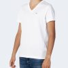 Uomo Tommy Hilfiger | T-Shirt Tommy Hilfiger Tjm Original Jersey V Neck Tee Bianco