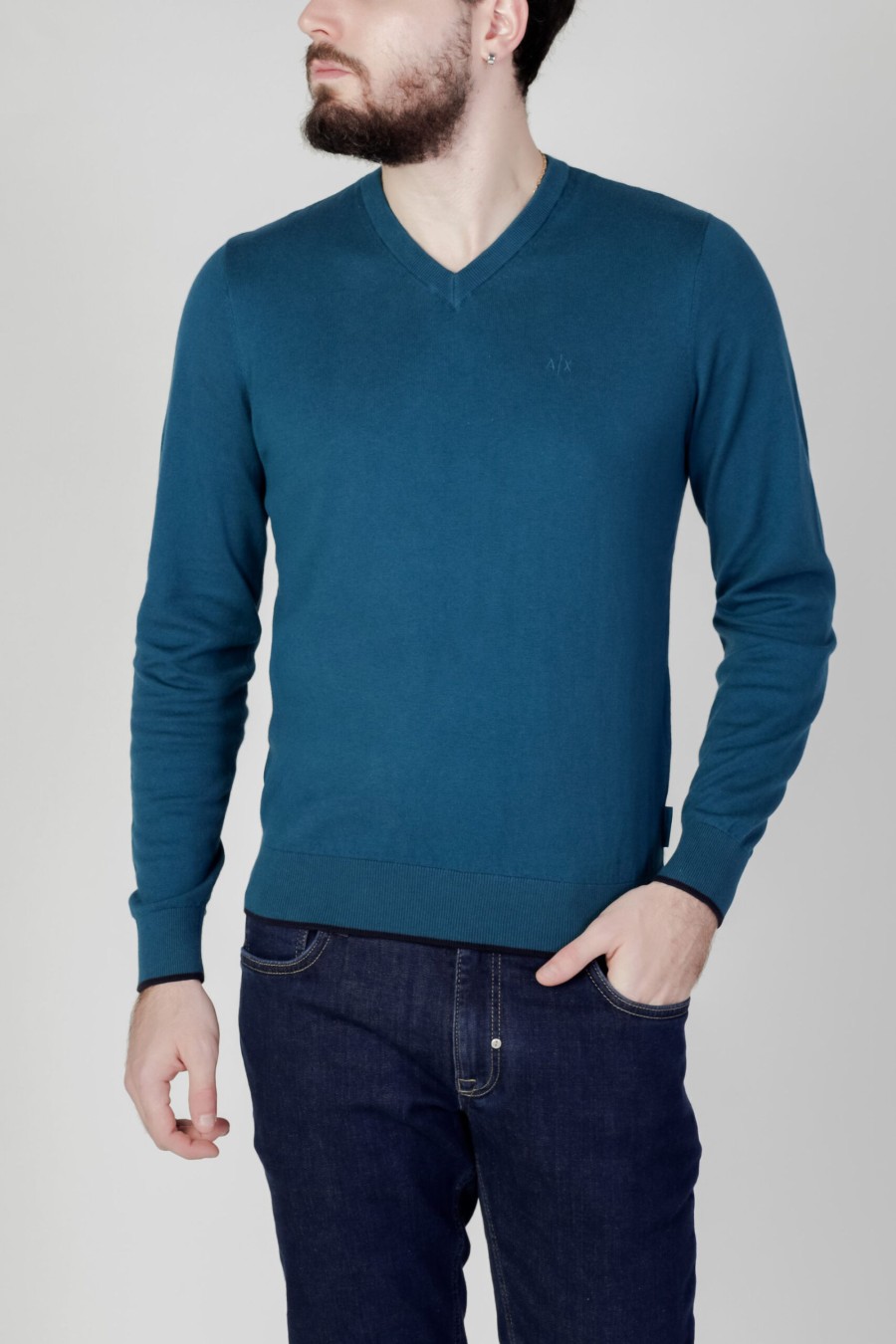 Uomo Armani Exchange | Maglia Armani Exchange Petrolio