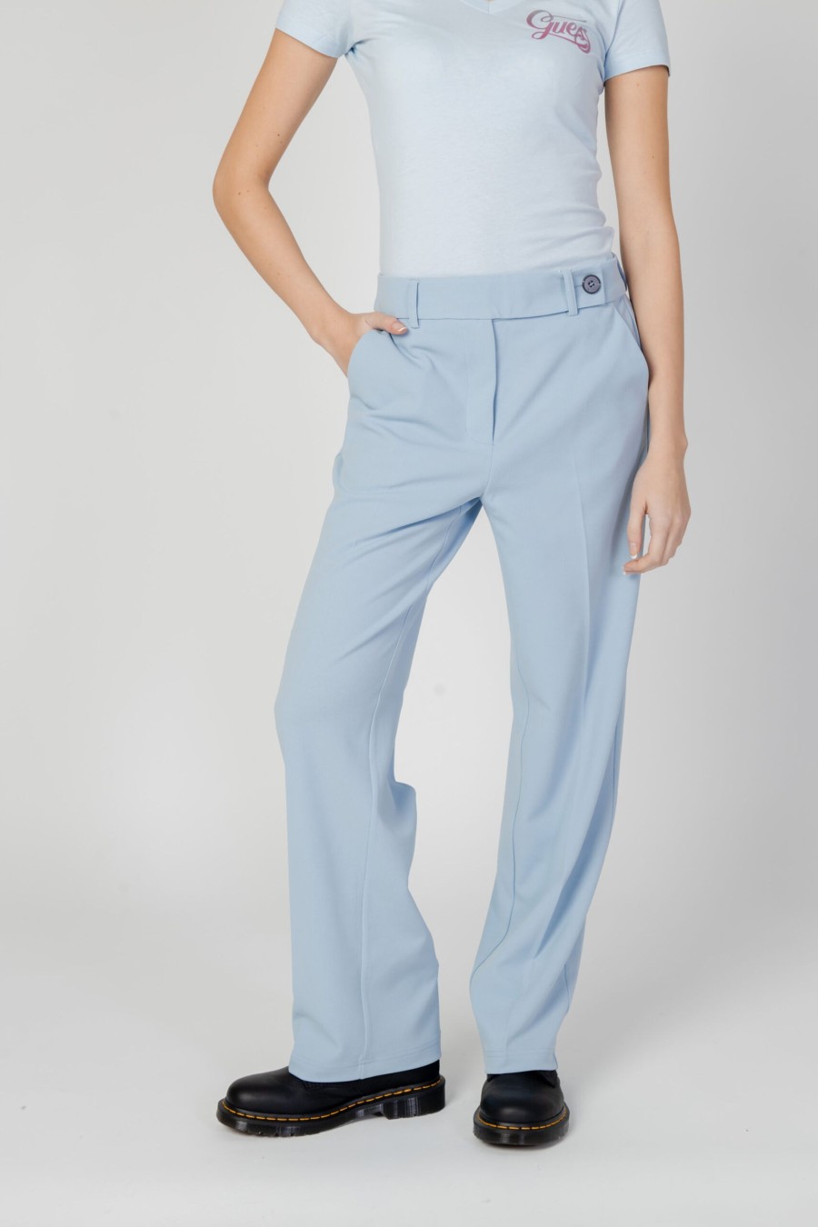 Donna Only | Pantaloni A Sigaretta Only Onlliv-Carolina Life Hw Str Cc Tlr Indigo