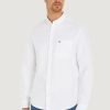 Uomo Tommy Hilfiger | Camicia Manica Lunga Tommy Hilfiger Reg Oxford Bianco