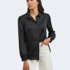 Donna Vila Clothes | Camicia Manica Lunga Vila Clothes Noos - Viellette Satin L/S Shirt/Su - Noos Nero