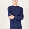 Uomo Fila | Felpa Senza Cappuccio Fila Brustem Crew Sweat Blu