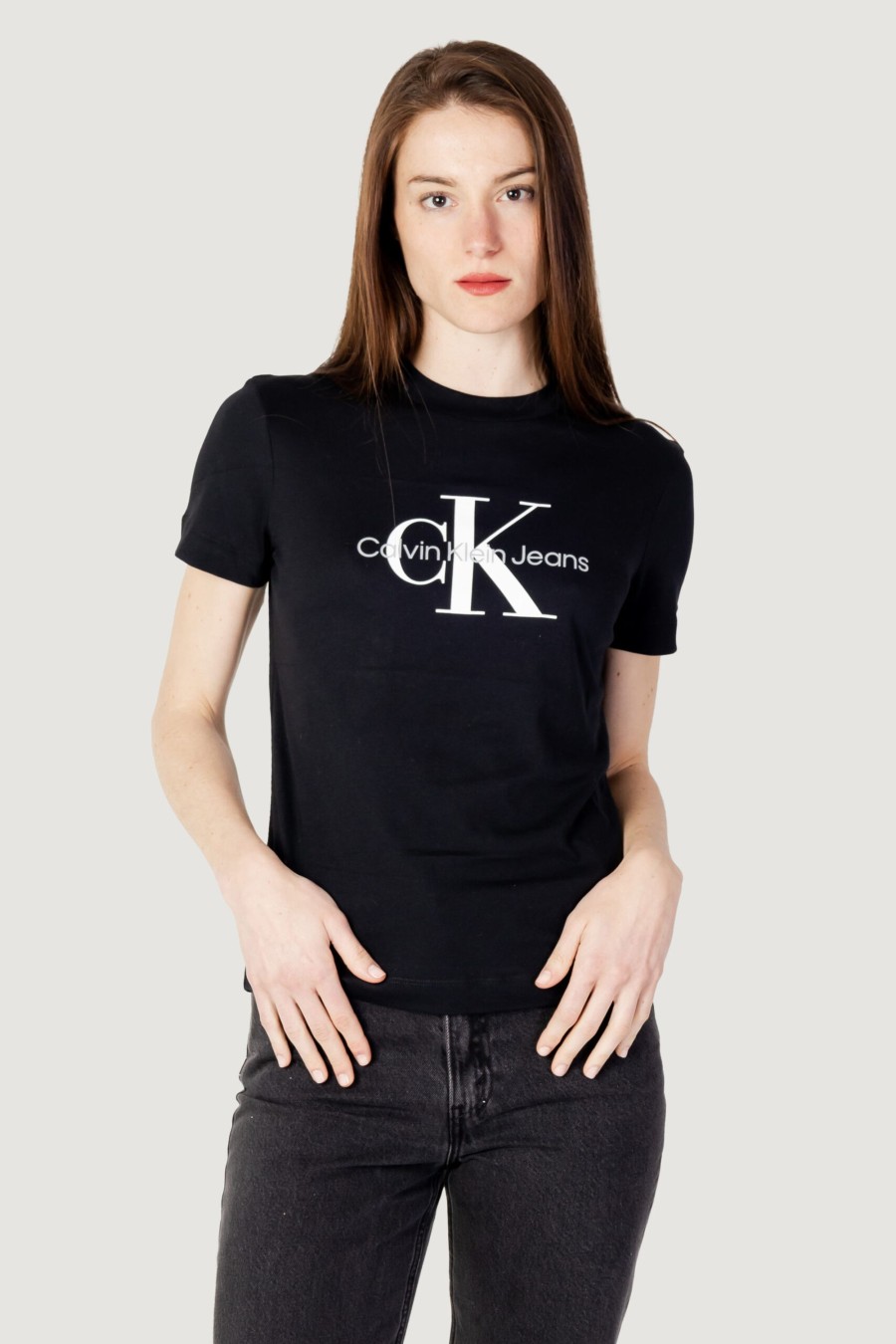 Donna Calvin Klein | T-Shirt Calvin Klein Core Monologo Regular Nero